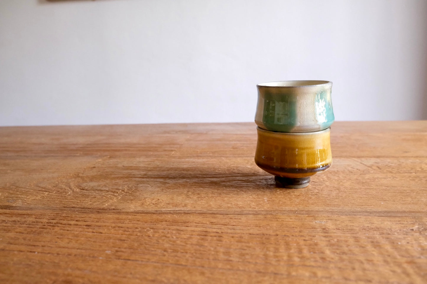 Pair of Onta-yaki 小鹿田焼 hand-made espresso cups