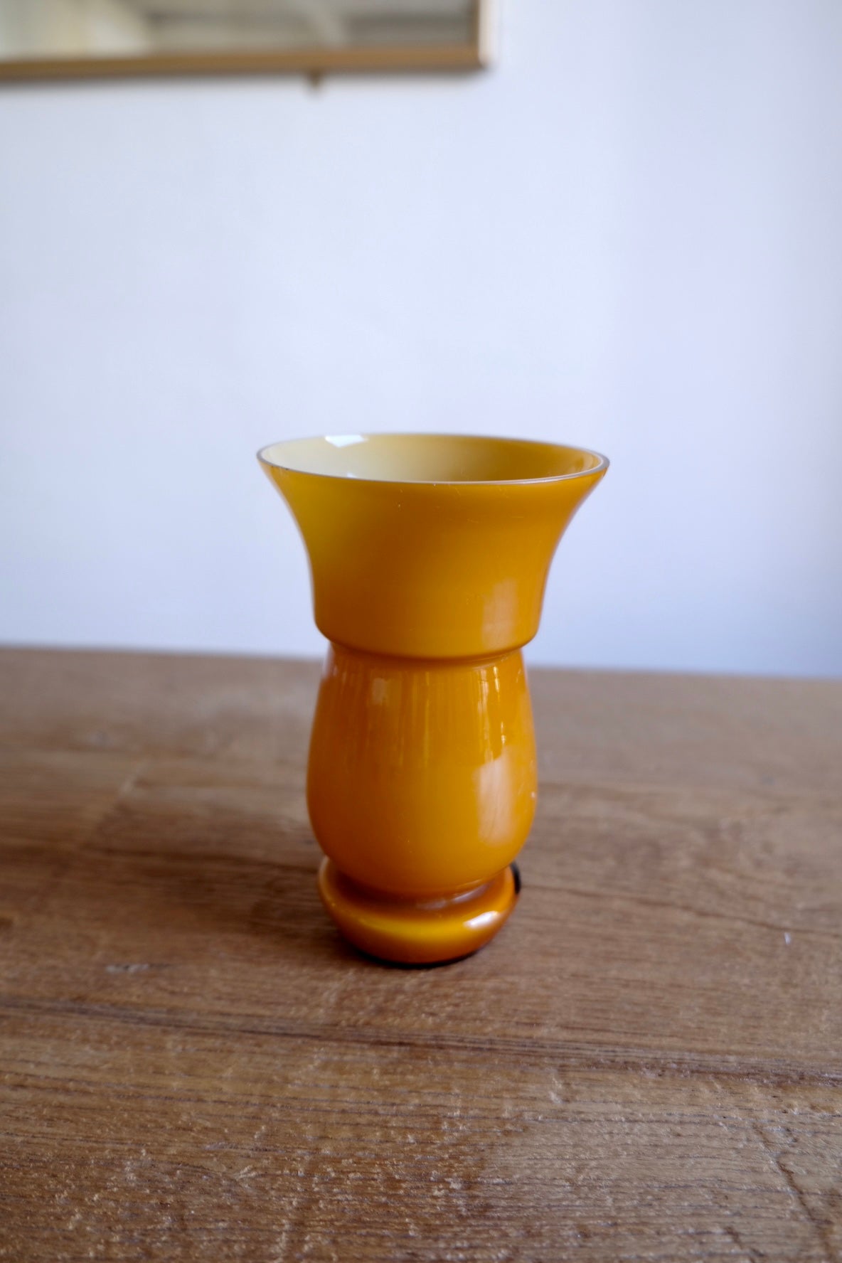 Orange Opalino glass vase