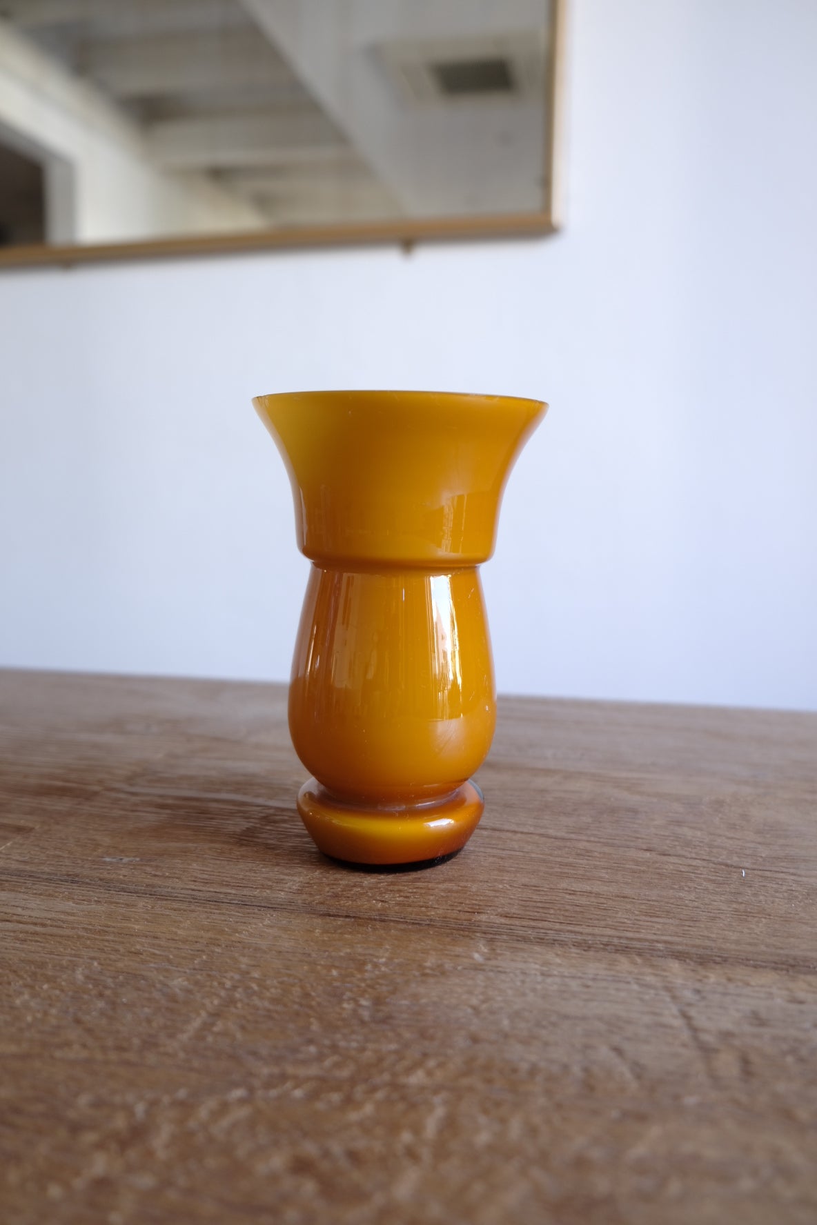 Orange Opalino glass vase