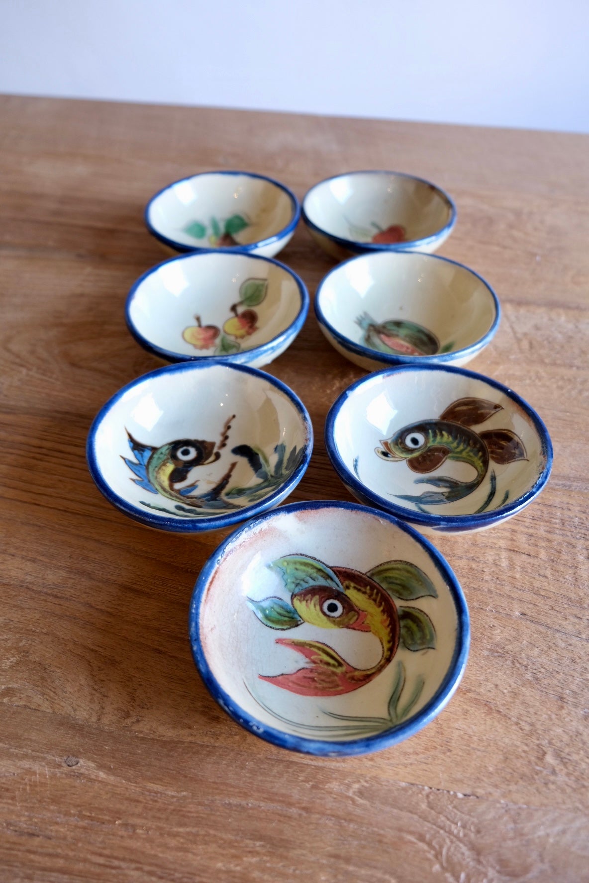 Set of 3 mid-century Puigdemont bowls, Catalunya Spain