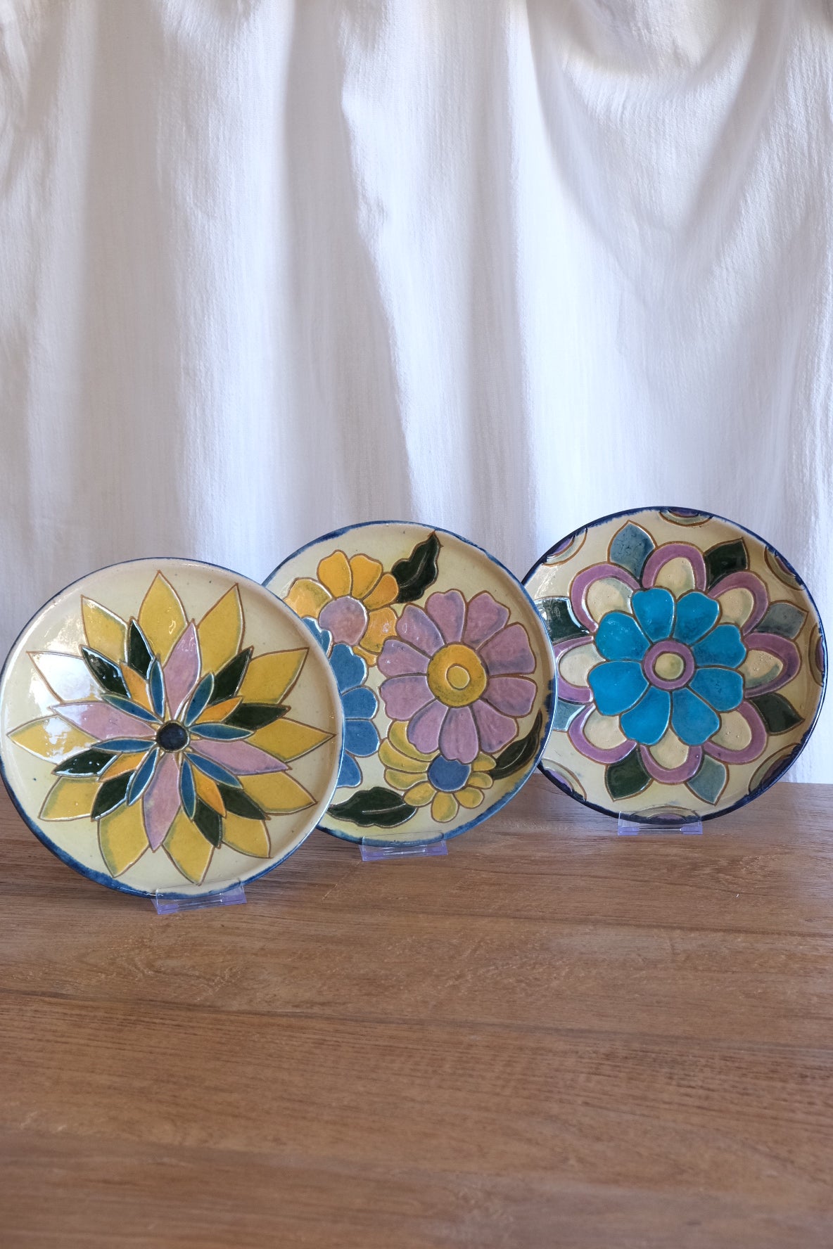 Set of 3 Vilà Clara flower plates