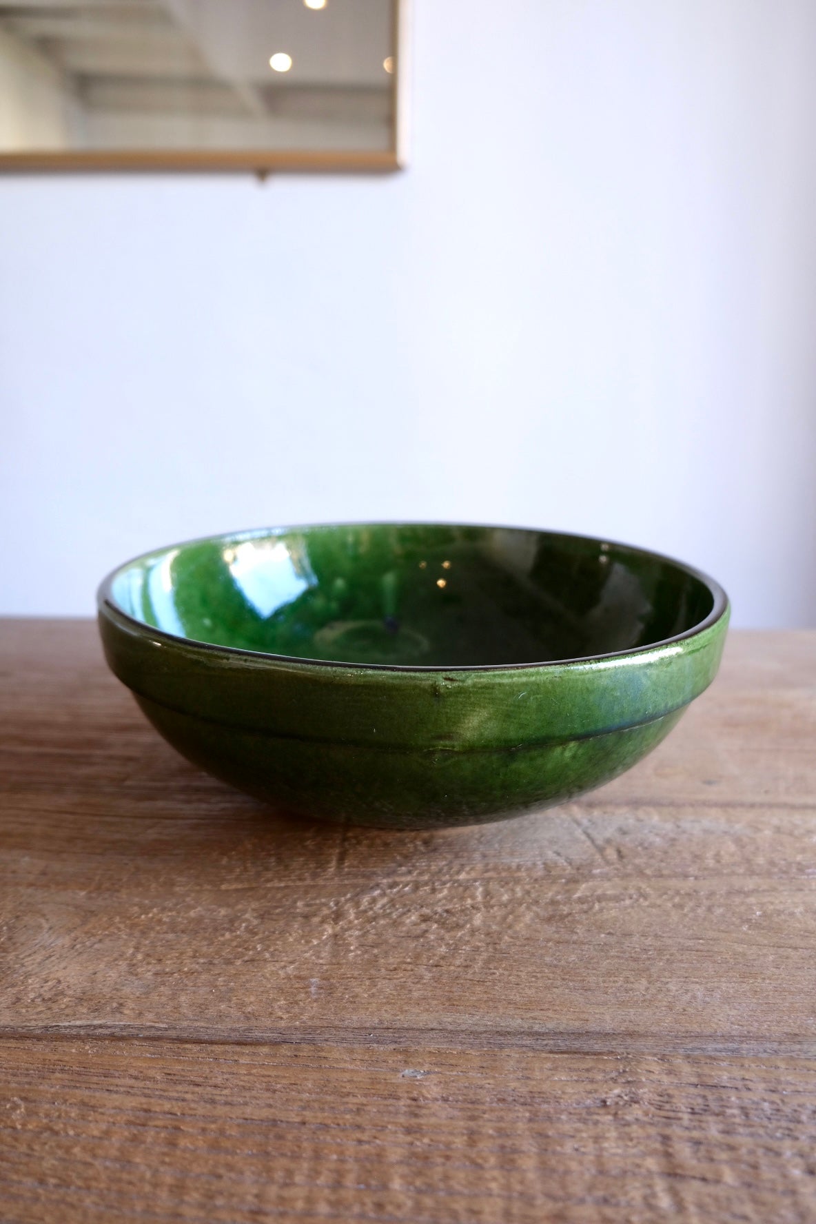Emerald green fruit bowl