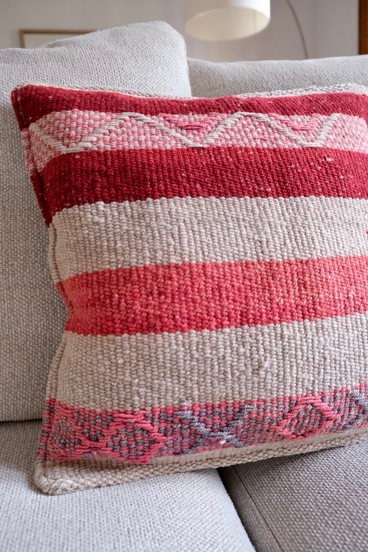 Peruvian Frazada 100% wool handwoven cushion cover