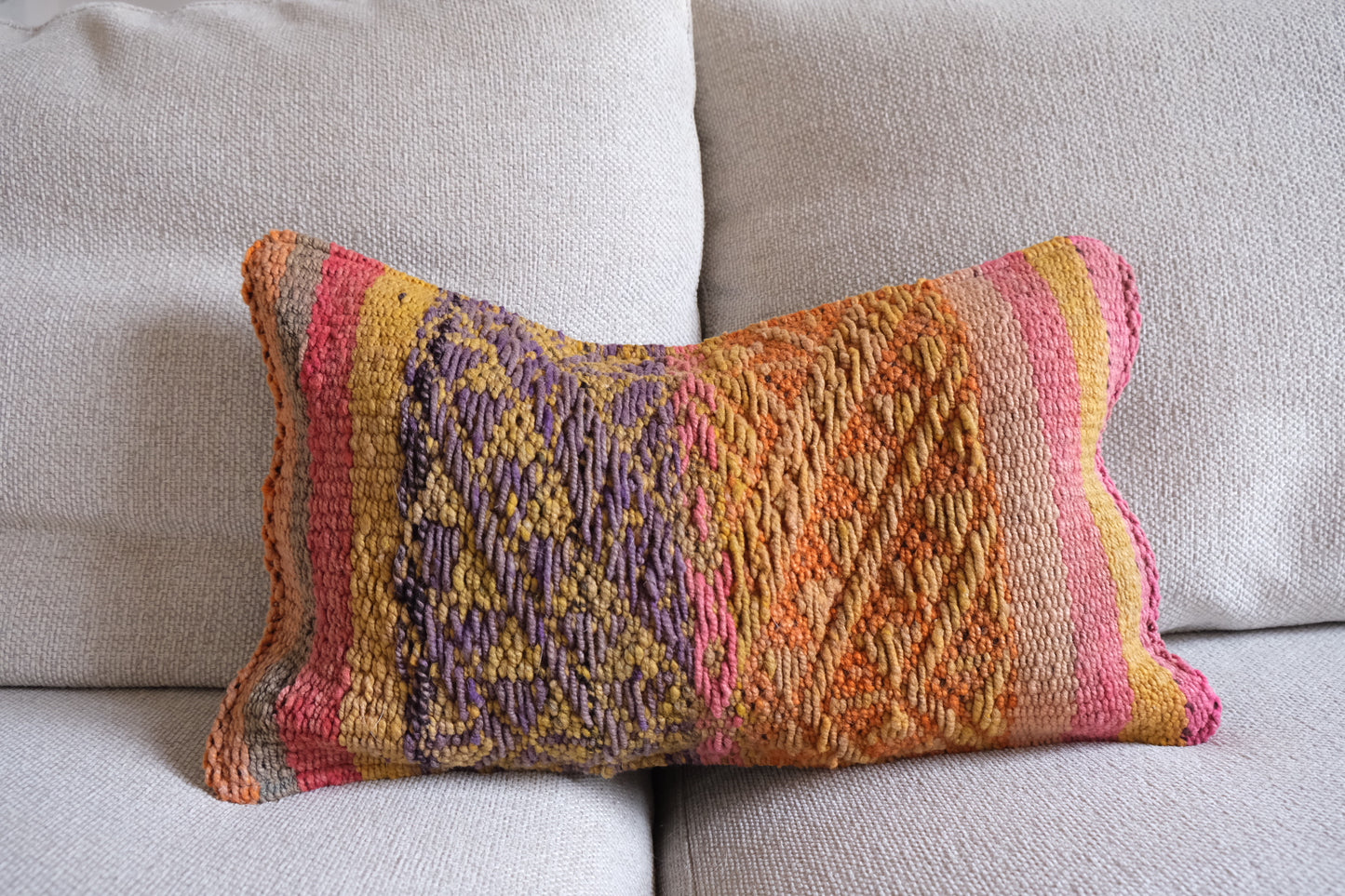 Peruvian Frazada 100% wool handwoven cushion cover