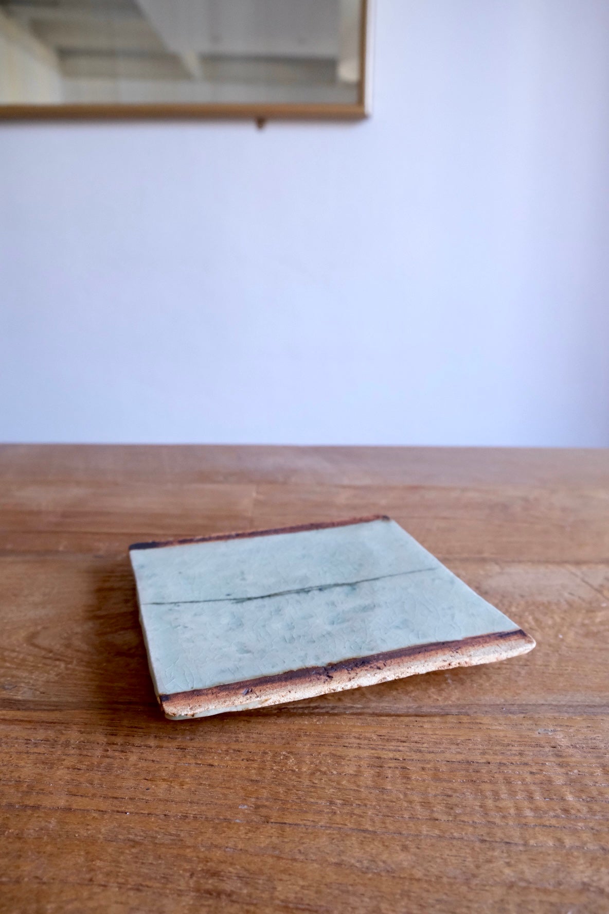 Japanese ceramic trivet for hot dishes, made by Yoshitaka Araki