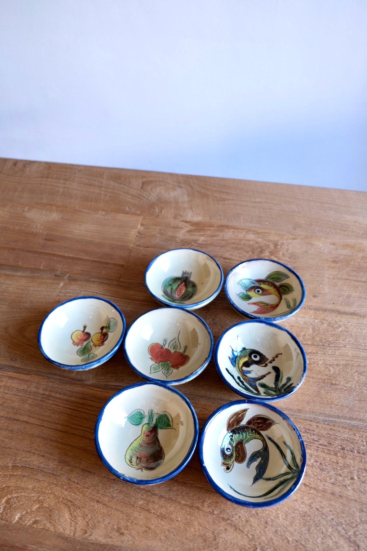Set of 3 mid-century Puigdemont bowls, Catalunya Spain