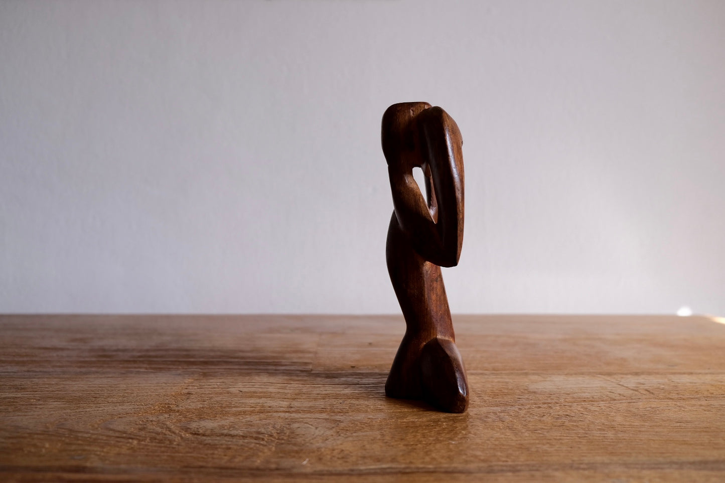 Hand-carved wooden sculpture