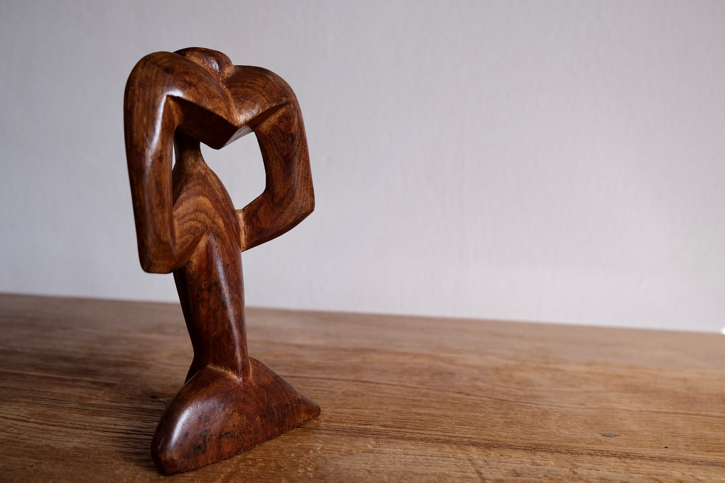 Hand-carved wooden sculpture