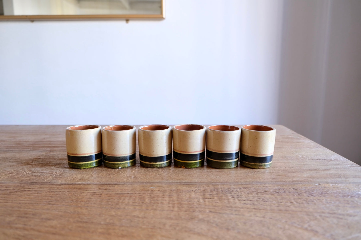 Set of 6 ceramic espresso cups