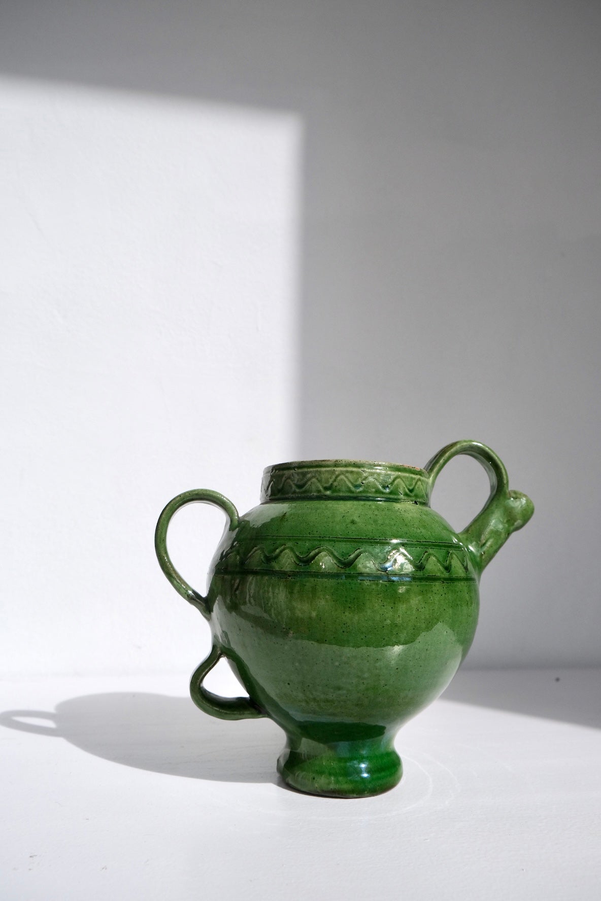 Vintage emerald 'Doll de Cadaqués' pitcher, 20th century