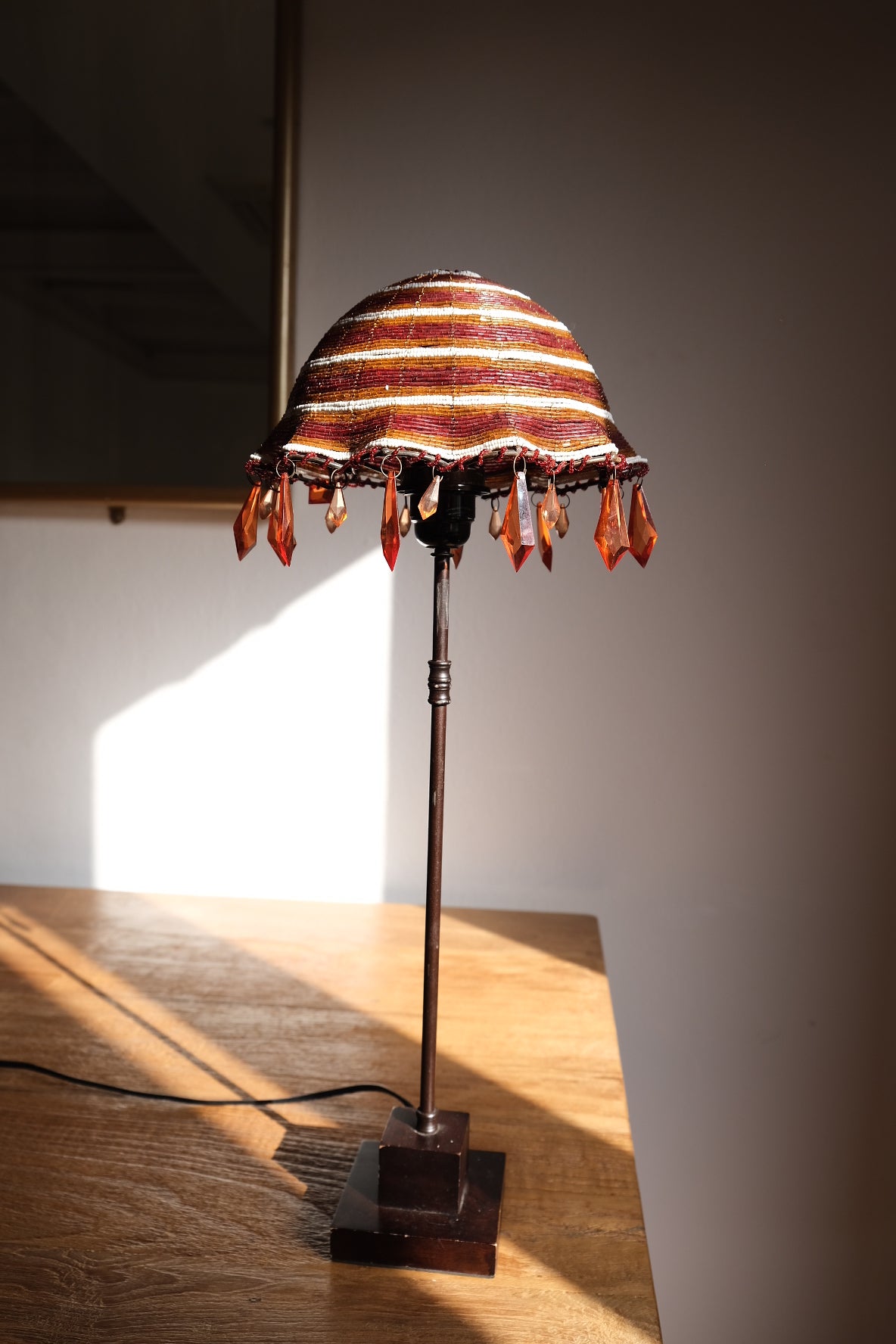 Beaded lampshade