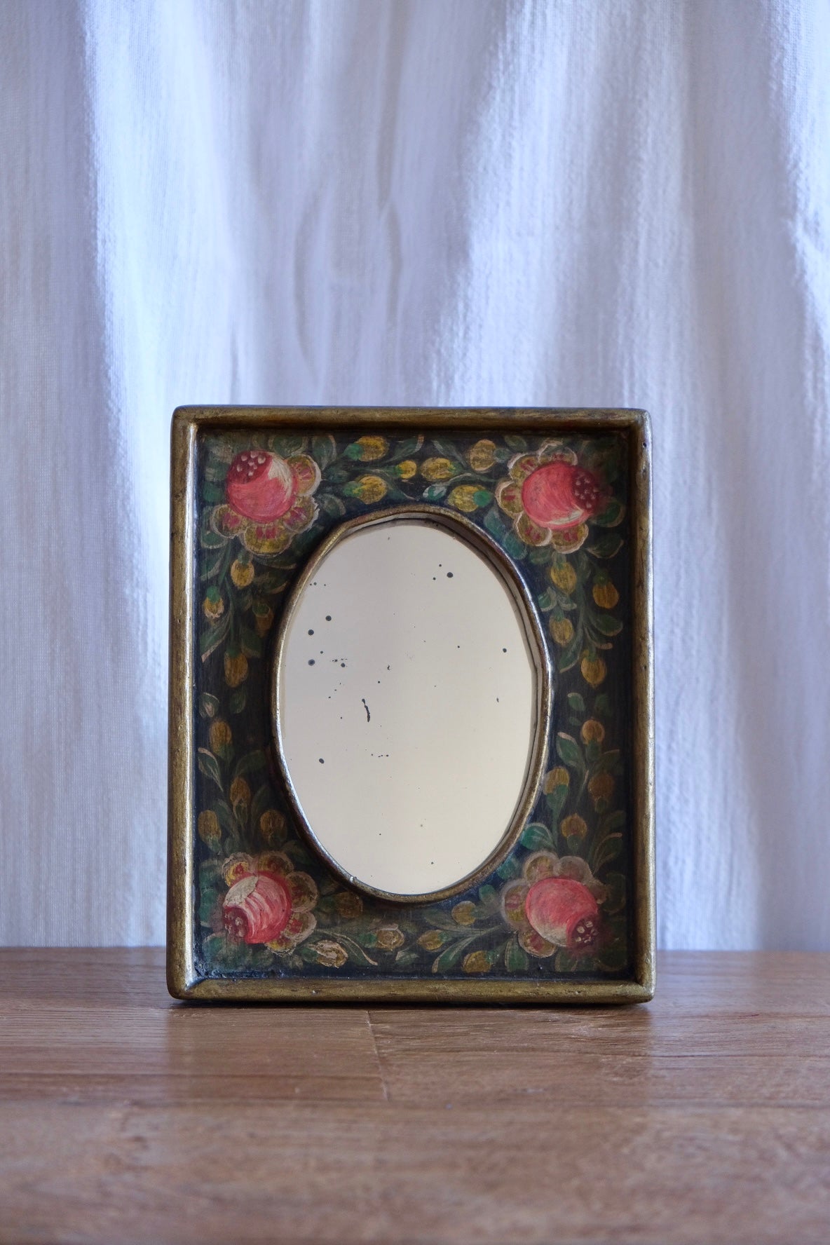 Hand-painted wooden mirror, Peru