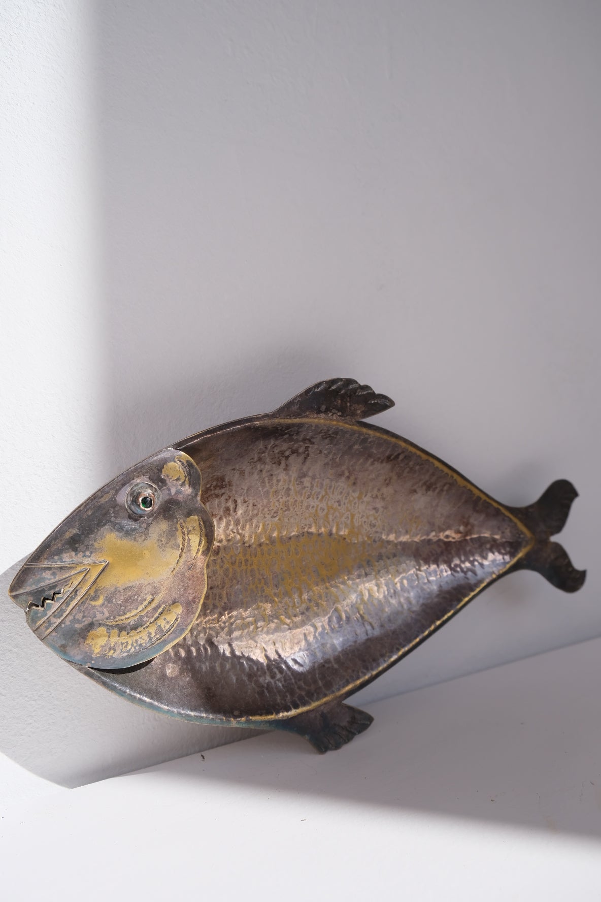 Vintage aluminium fish tray