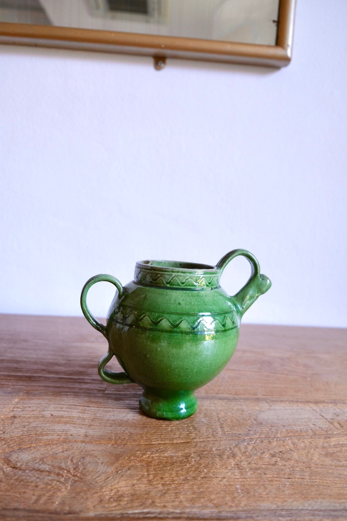 Vintage emerald 'Doll de Cadaqués' pitcher, 20th century