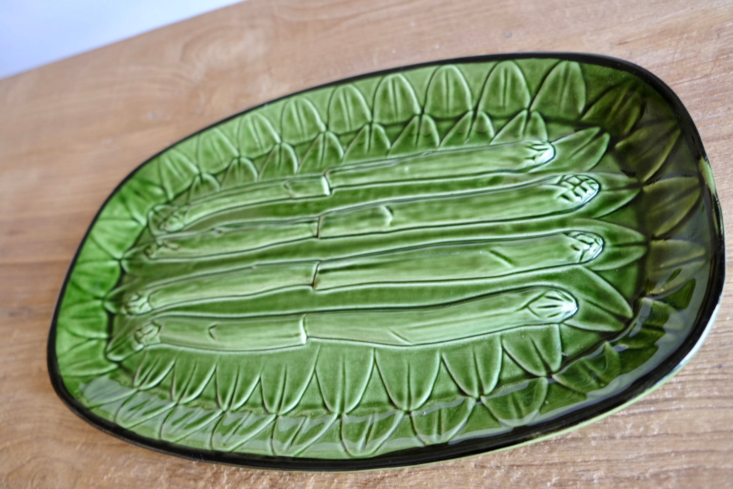 Vintage Elchinger Ceramique "Plat à Asperges", France 1950s