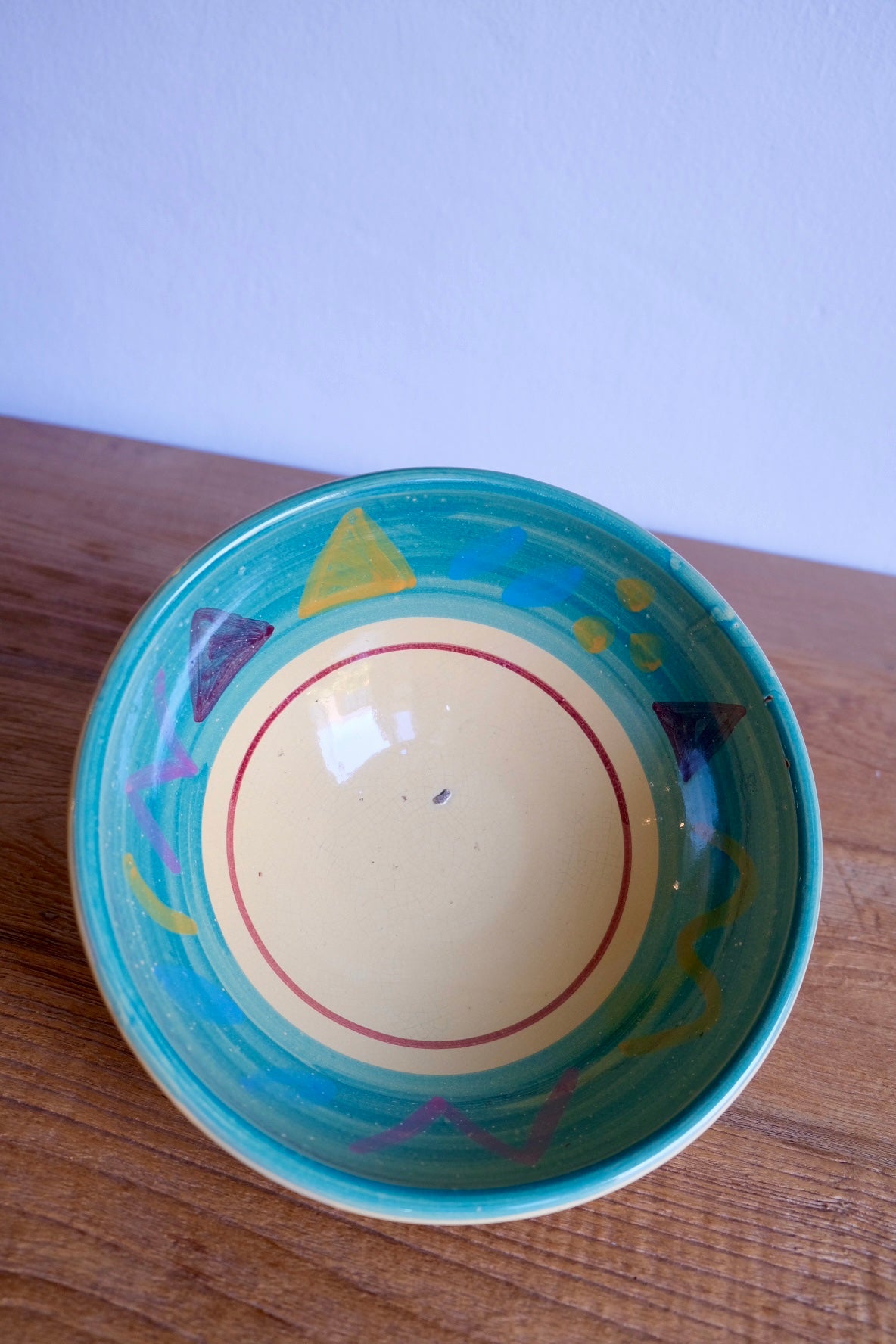 MM Portugal Redware hand-painted ceramic bowl