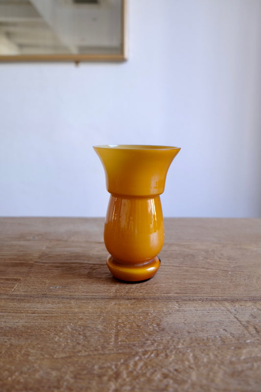 Orange Opalino glass vase