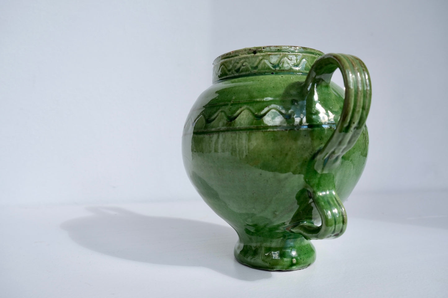 Vintage emerald 'Doll de Cadaqués' pitcher, 20th century