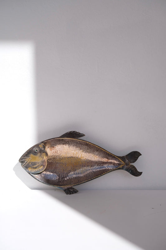 Vintage aluminium fish tray