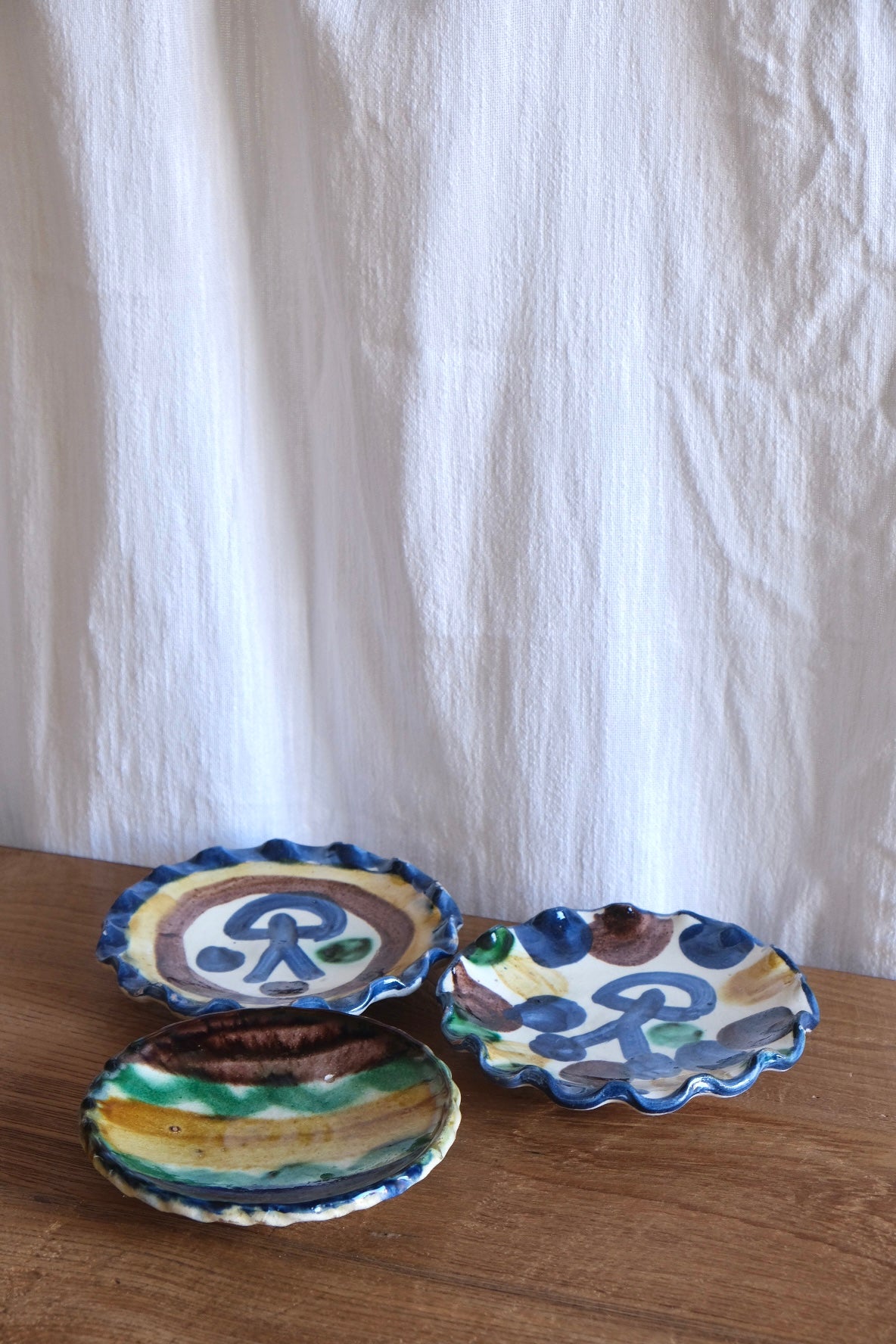 Triptych of Andalusian plates, c. 1990s