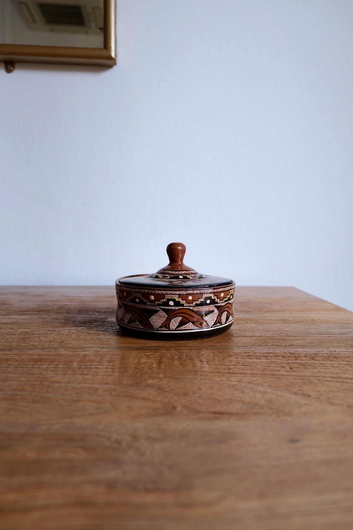 Hand-painted Peruvian trinket pot