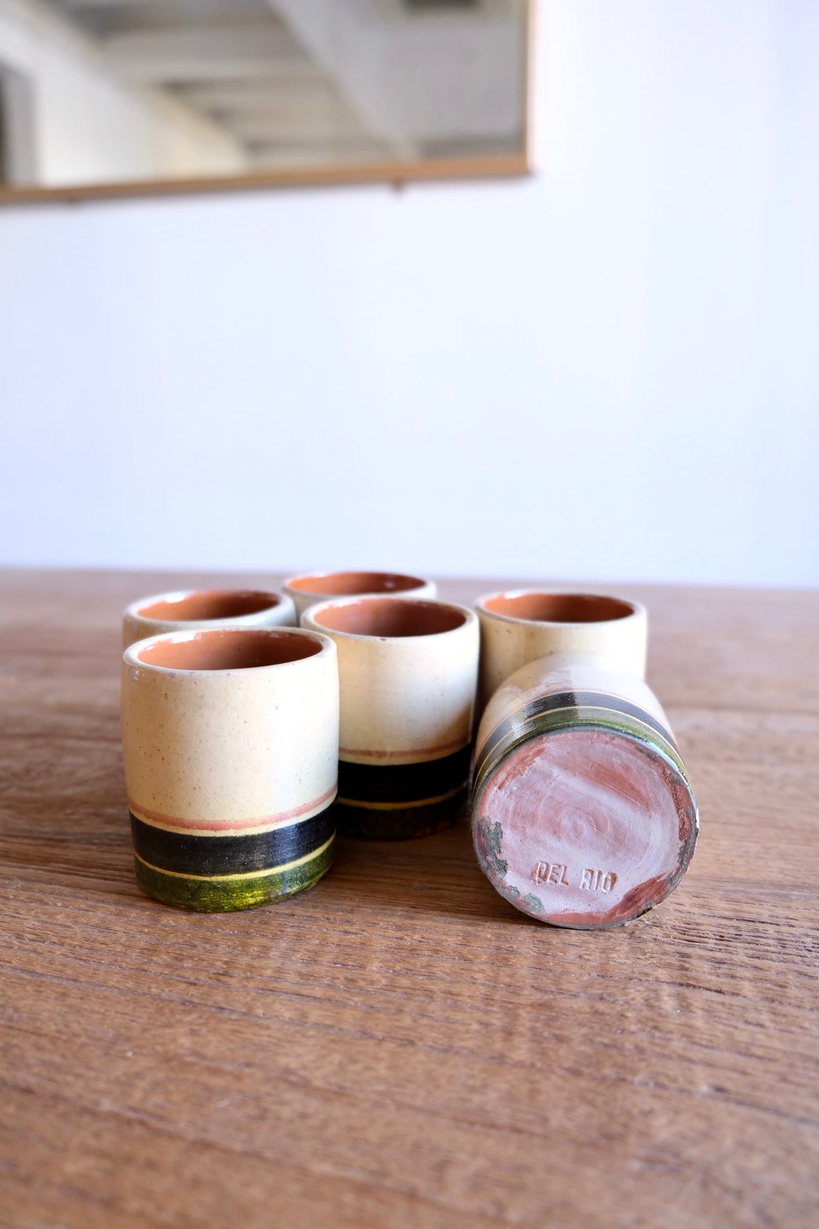 Set of 6 ceramic espresso cups