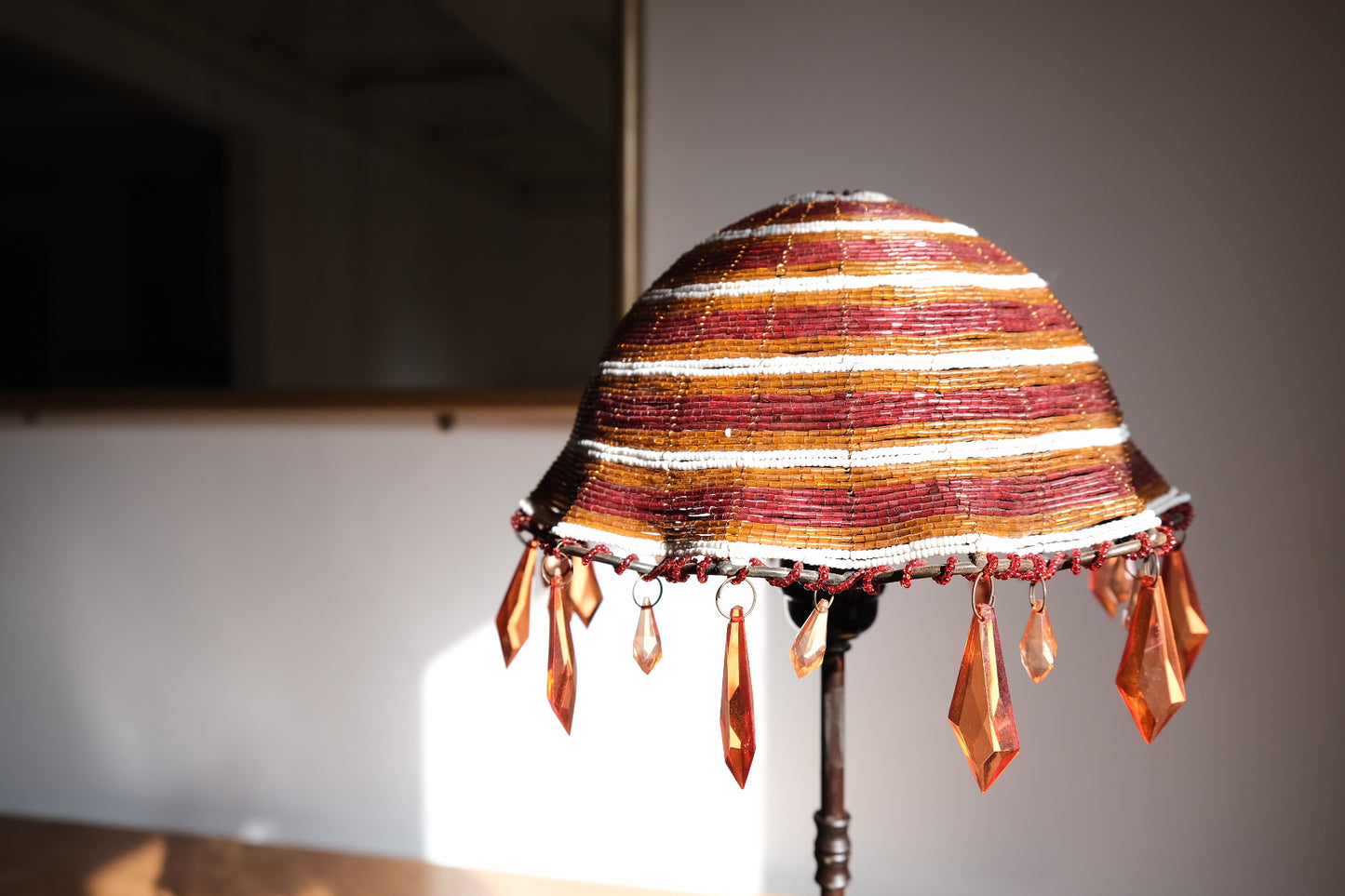 Beaded lampshade