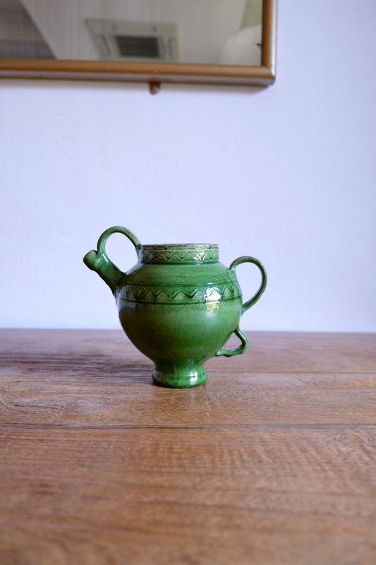 Vintage emerald 'Doll de Cadaqués' pitcher, 20th century