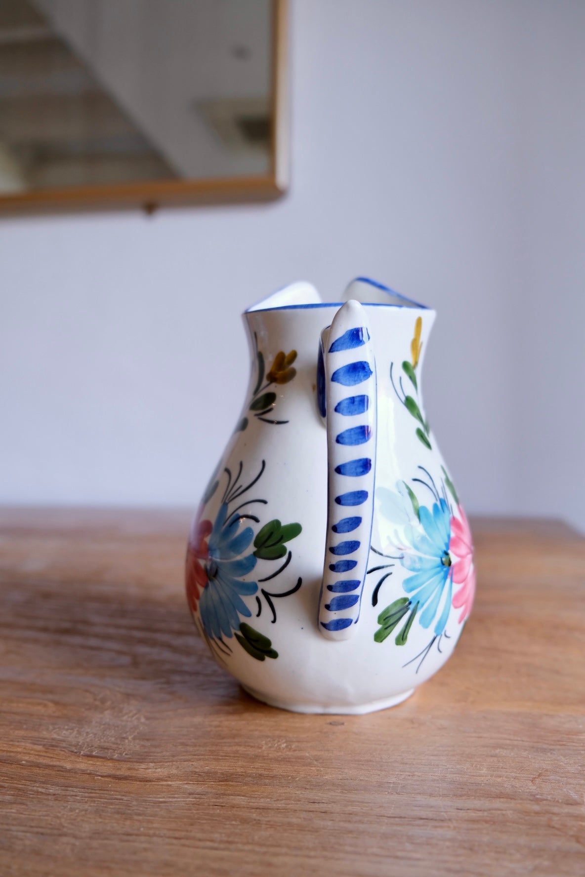 Large vintage hand-painted jug