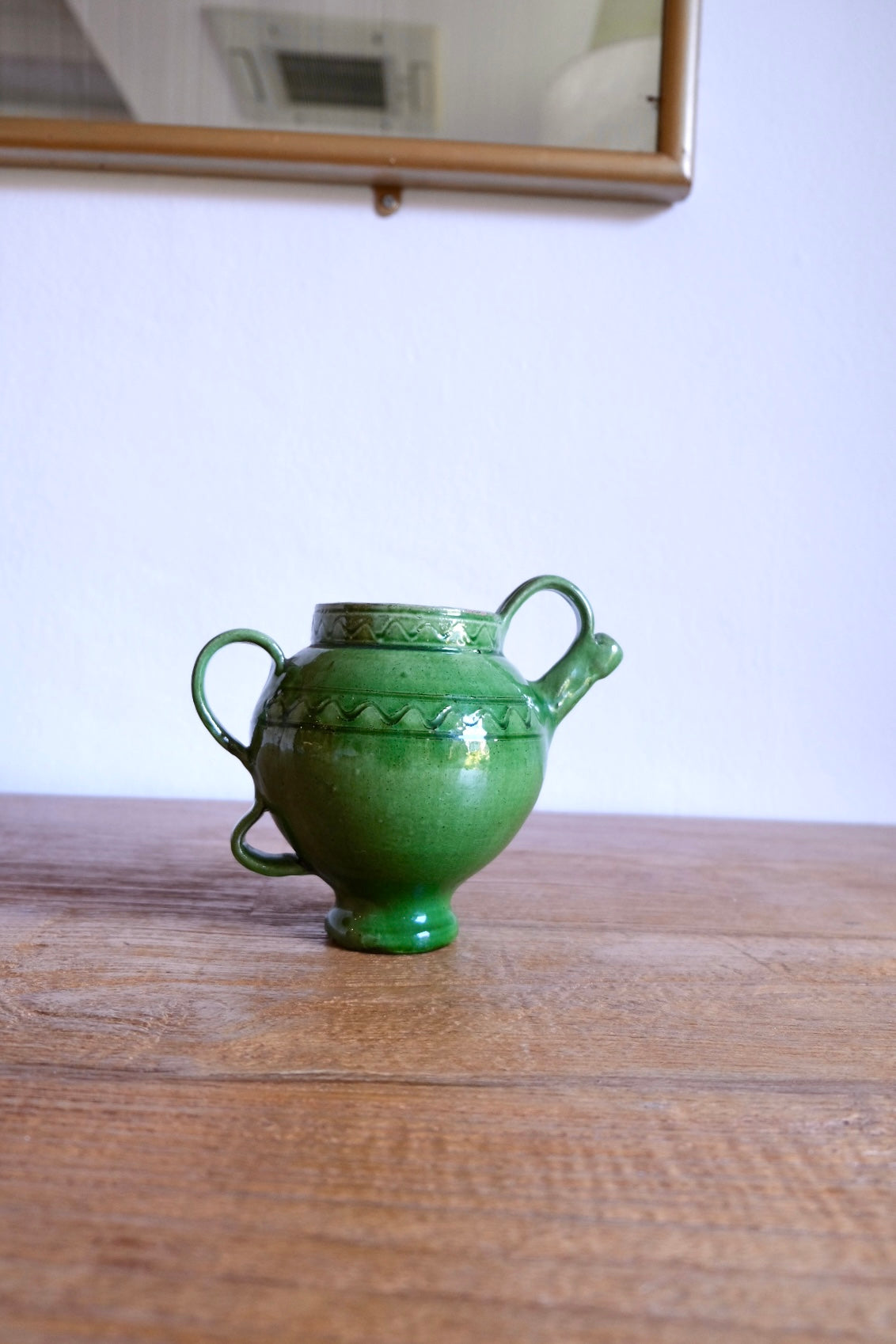 Vintage emerald 'Doll de Cadaqués' pitcher, 20th century