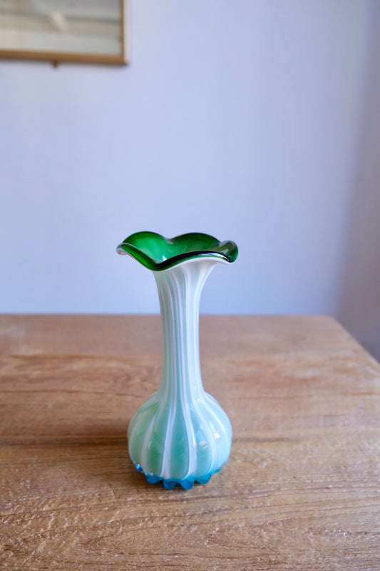 Green Murano flower vase