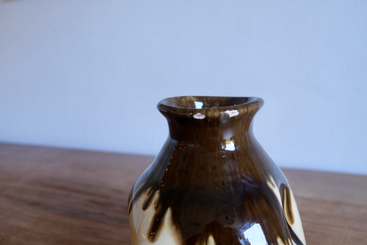 Indented ceramic vase