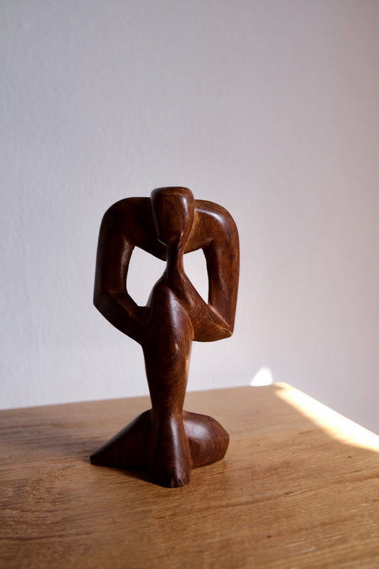 Hand-carved wooden sculpture