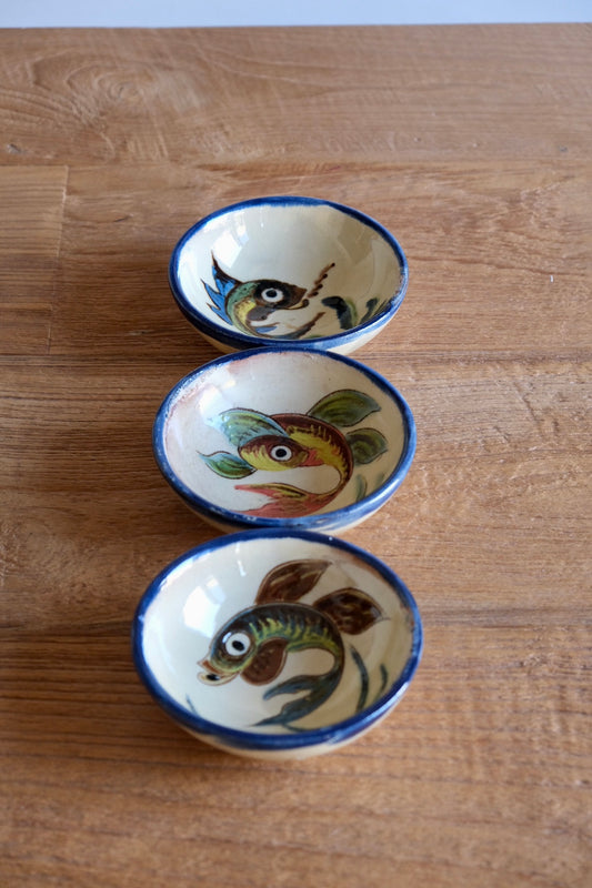 Set of 3 mid-century Puigdemont bowls, Catalunya Spain