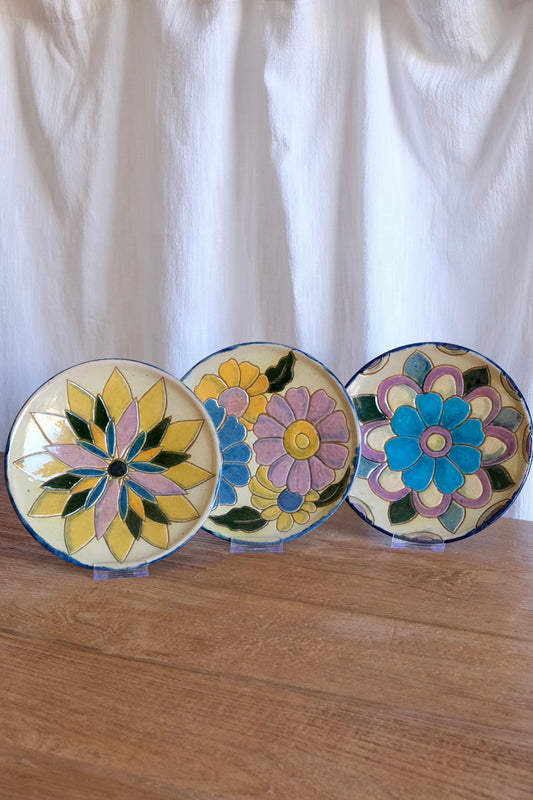 Set of 3 Vilà Clara flower plates