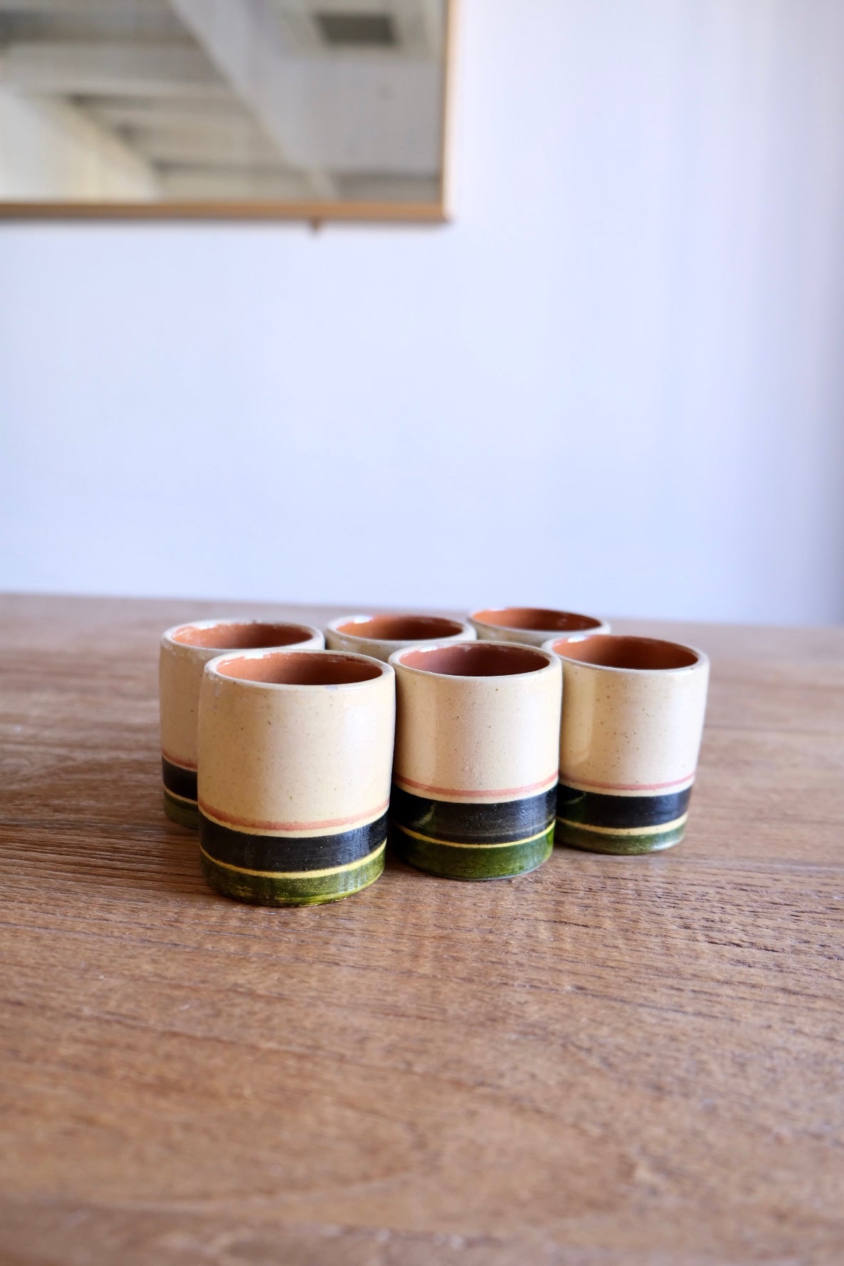 Set of 6 ceramic espresso cups