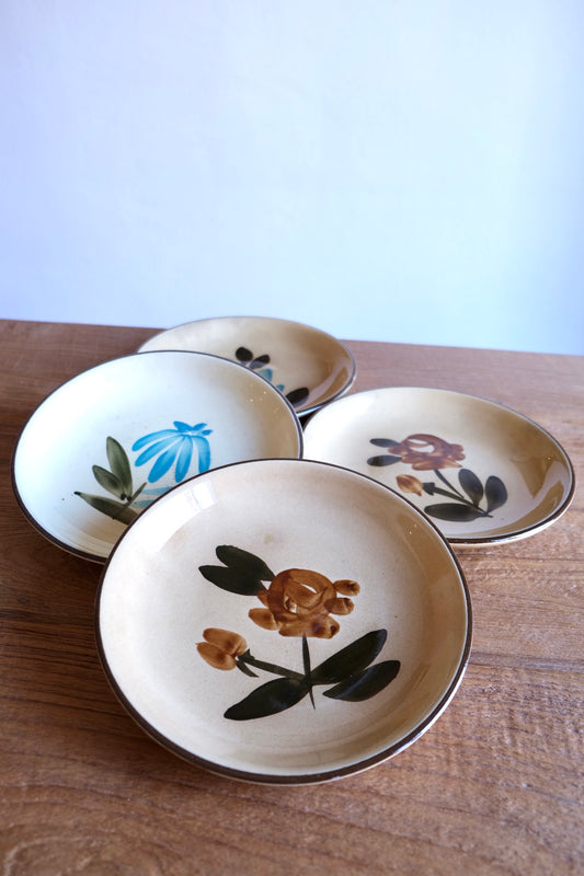 Set of 4 hand-painted Spanish pasta plates