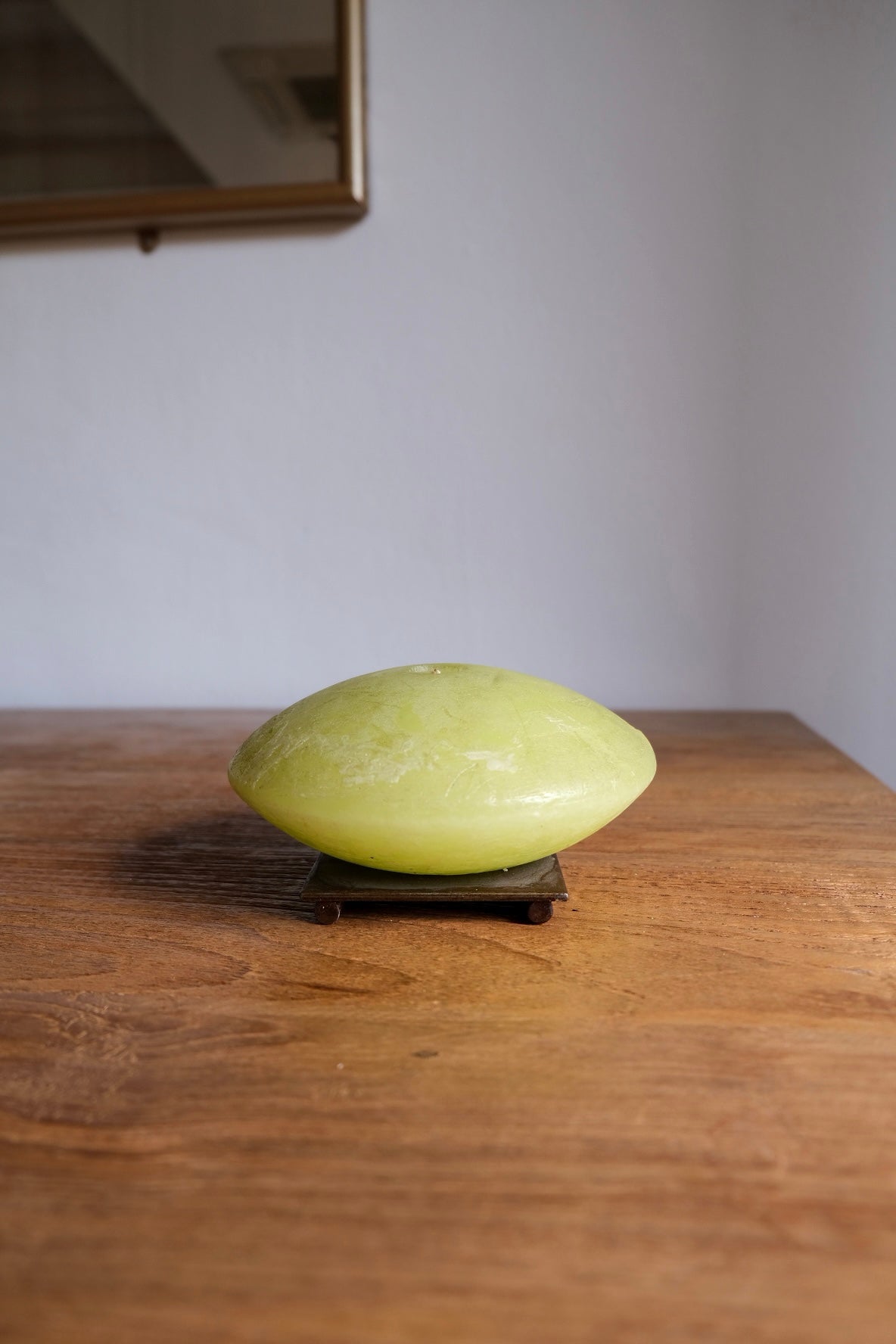 Large lime green candle