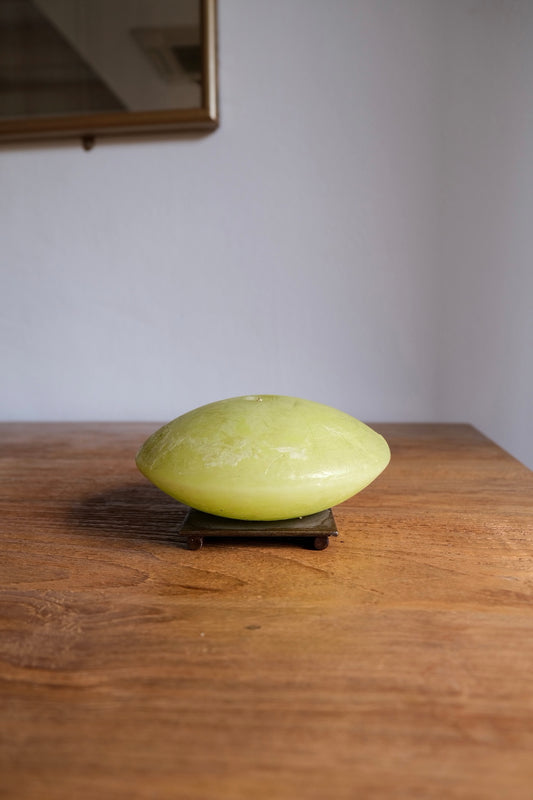 Large lime green candle