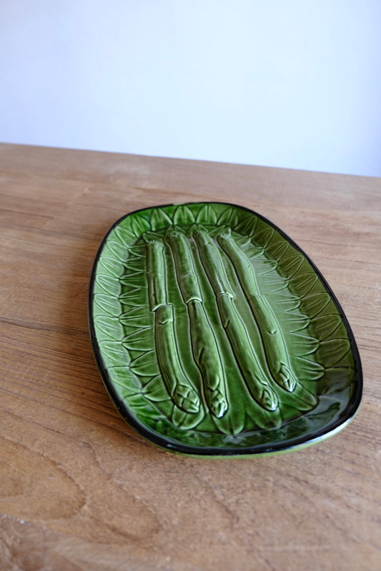 Vintage Elchinger Ceramique "Plat à Asperges", France 1950s