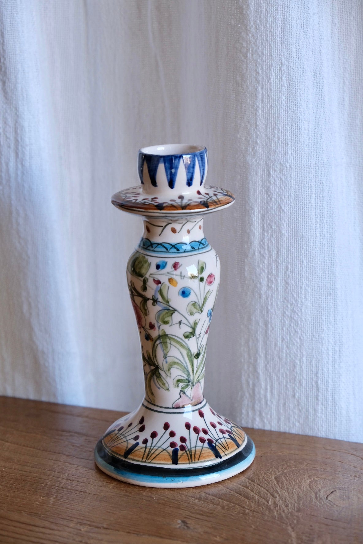 Ceramic Portuguese candlestick