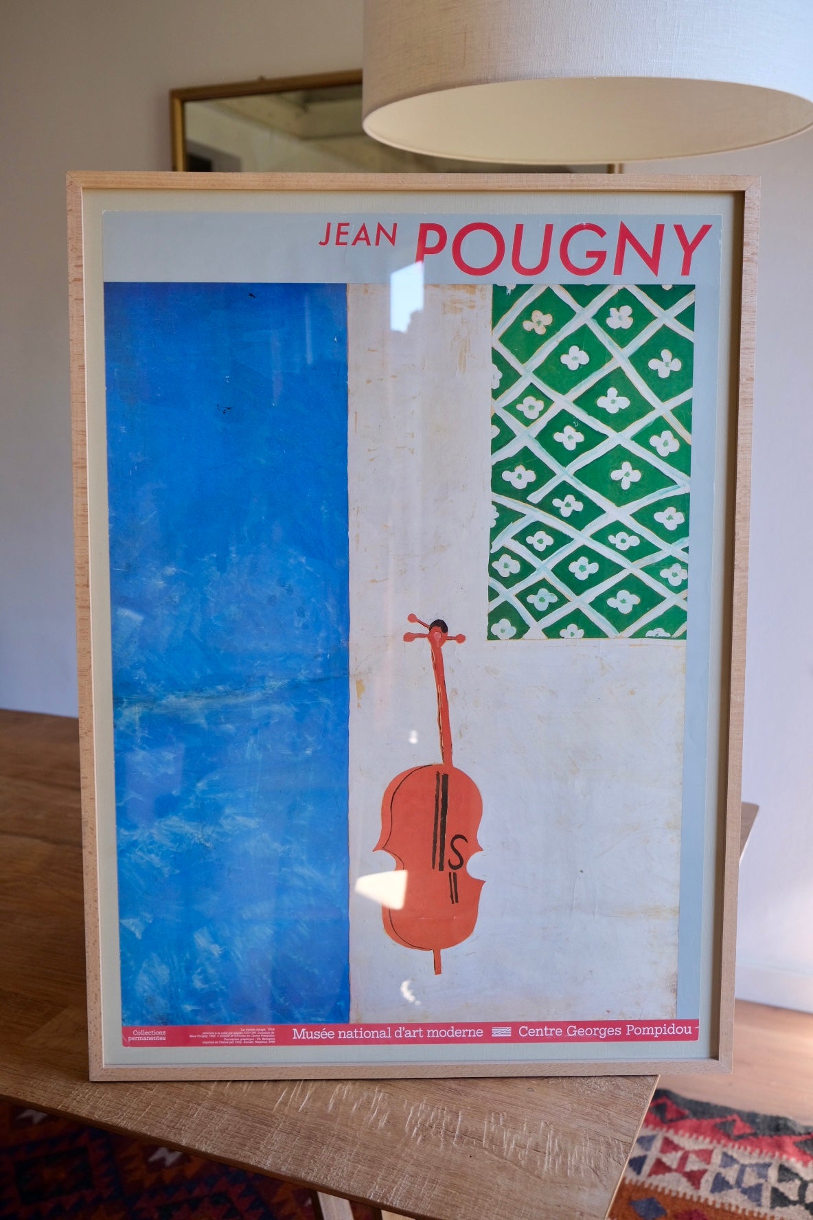 Framed Jean Pougny exhibition poster