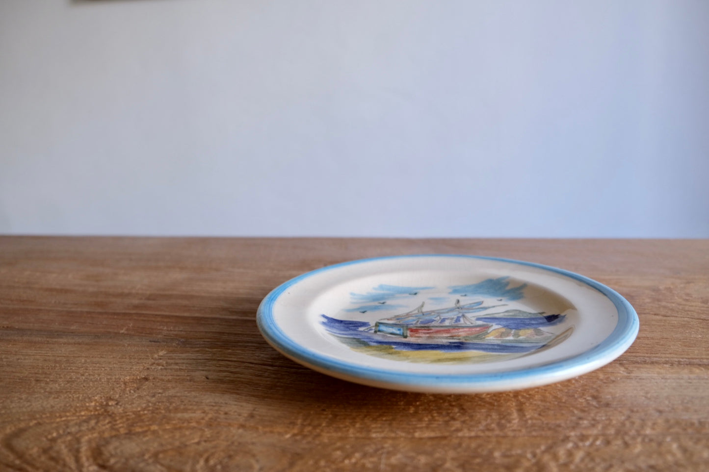 Vintage sky-blue Terre Provence plate