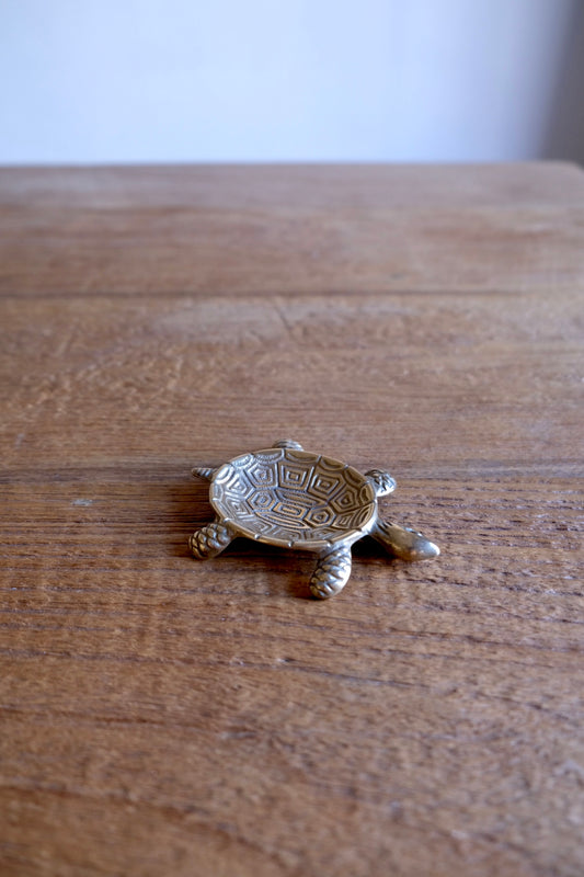 Indian brass turtle trinket dish