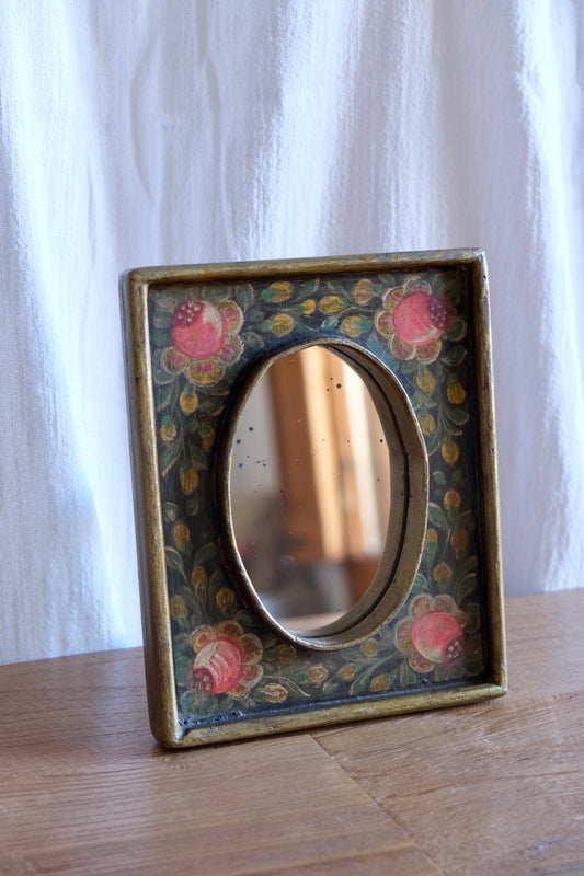 Hand-painted wooden mirror, Peru