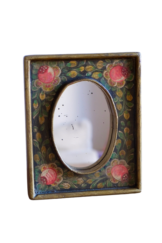 Hand-painted wooden mirror, Peru